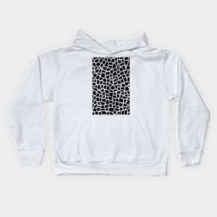 British Mosaic Zoom Black and White Kids Hoodie